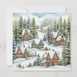 Tarjeta Festiva Cozy Merry Christmas Card