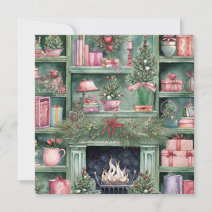 Tarjeta Festiva Cozy Merry Christmas Card