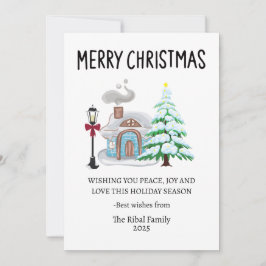 Tarjeta Festiva Cozy Merry Christmas Card