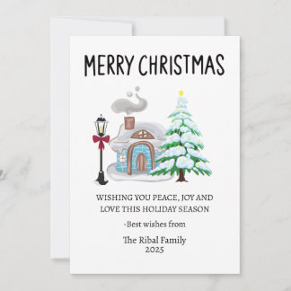 Tarjeta Festiva Cozy Merry Christmas Card