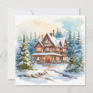 Tarjeta Festiva Cozy Merry Christmas Card