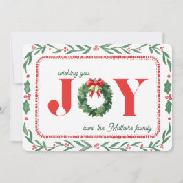 Tarjeta Festiva Cozy Plaid Christmas Joy