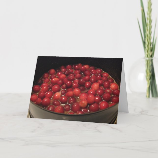 Tarjeta Festiva Cranberries (Anverso)