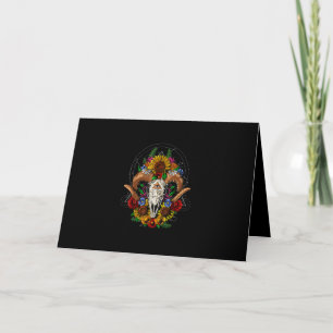 Tarjeta Festiva Cráneo de cabra Sicrólido