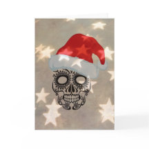 cráneo de navidades con estrellas bokeh