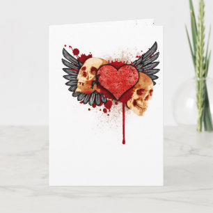 Tarjeta Festiva Cráneos de la Anti-Tarjeta del día de San Valentín