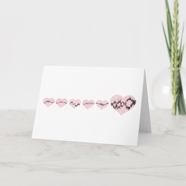 Tarjeta Festiva Crazy Heart (Anverso)