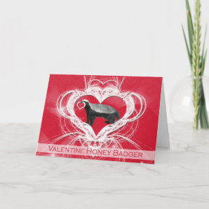 Tarjeta Festiva Crazy Honey Badger El día de San Valentín Card