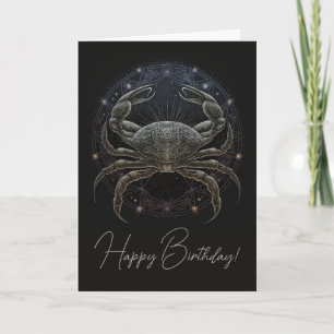 Tarjeta Festiva Crea tu propia Astrología Mística Cáncer Zodiaco