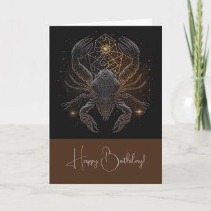 Tarjeta Festiva Crea tu propia astrología mística Scorpio Zodiac