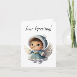 Tarjeta Festiva Crea tu propia chica guapa, Navidades ángel