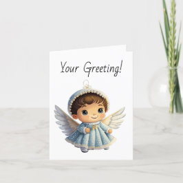 Tarjeta Festiva Crea tu propia chica, Navidades de Angel