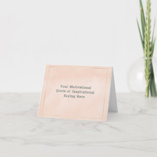 Tarjeta Festiva Crea Tu Propia Cita Motivacional Rosa Dorado