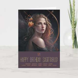 Tarjeta Festiva Crea tu propia diosa zodiacal de Sagitario