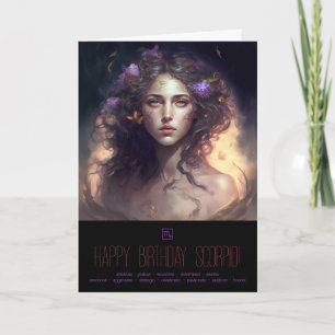 Tarjeta Festiva Crea Tu Propia Diosa Zodiacal del Signo Solar de E