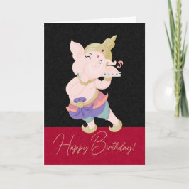 Tarjeta Festiva Crea Tu Propia Flauta Colorida de Ganesha