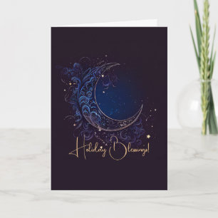 Tarjeta Festiva Crea tu propia luna azul mágica