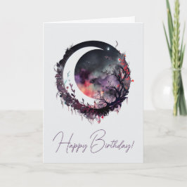 Tarjeta Festiva Crea tu propia luna de flores