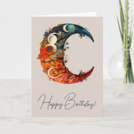 Tarjeta Festiva Crea tu propia luna de flores en 3D