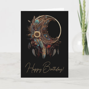 Tarjeta Festiva Crea tu propia luna floral Paisley Boho