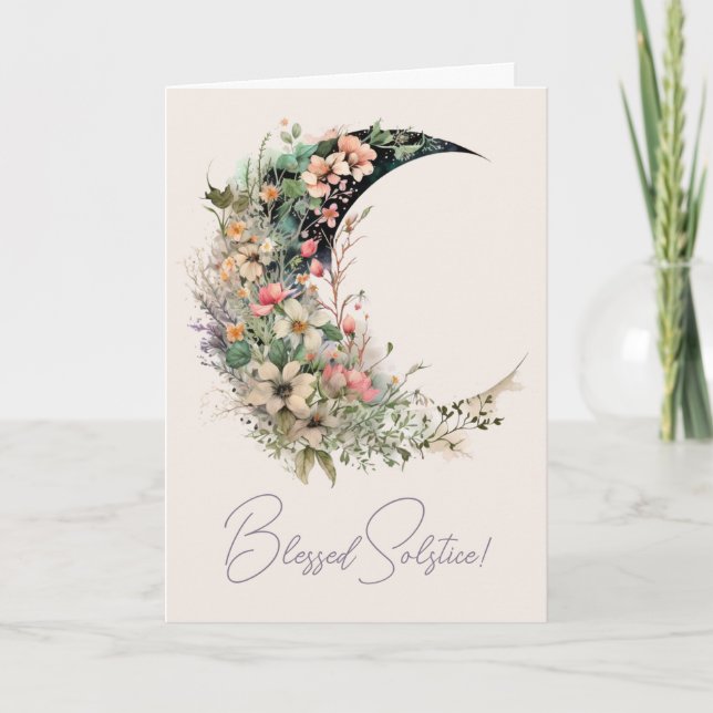 Tarjeta Festiva Crea tu propia medialuna floral de prado rosa (Anverso)