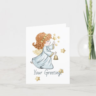 Tarjeta Festiva Crea tu propio Angel de Navidades de la Campana Ro