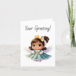 Tarjeta Festiva Crea tu propio ángel de Navidades latinas adorable