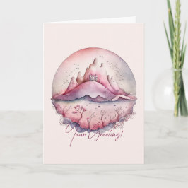 Tarjeta Festiva Crea tu propio castillo mágico y montañas