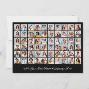 Tarjeta Festiva Crea tu propio collage de 60 fotos, añade tu salud