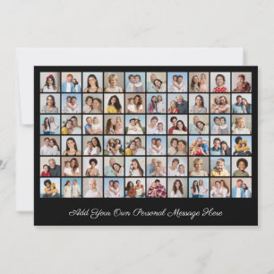 Tarjeta Festiva Crea tu propio collage de 60 fotos, añade tu salud
