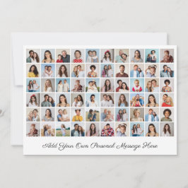 Tarjeta Festiva Crea tu propio collage de 60 fotos, añade tu salud