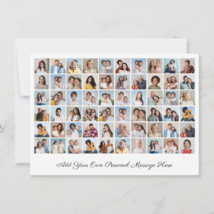 Tarjeta Festiva Crea tu propio collage de 60 fotos, añade tu salud