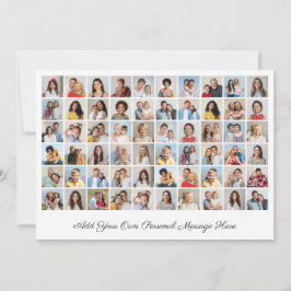 Tarjeta Festiva Crea tu propio collage de 60 fotos, añade tu salud