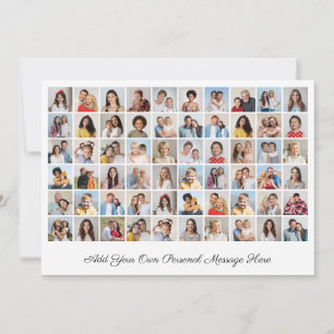 Tarjeta Festiva Crea tu propio collage de 60 fotos, añade tu salud