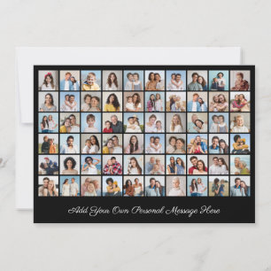 Tarjeta Festiva Crea tu propio collage de 60 fotos, añade tu salud