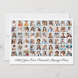 Tarjeta Festiva Crea tu propio collage de 60 fotos, añade tu salud
