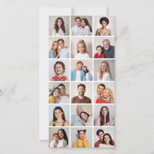 Tarjeta Festiva Crea tu propio color editable de 18 Collages de fo