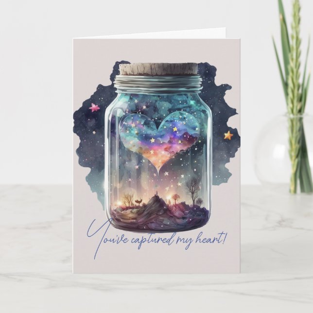 Tarjeta Festiva Crea Tu Propio Corazón Mágico de Amor (Anverso)