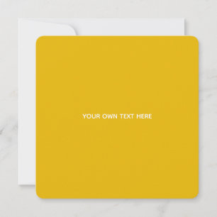 Tarjeta Festiva Crea tu propio diseño amarillo personalizado