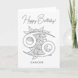 Tarjeta Festiva Crea tu propio elegante cáncer de blanco y negro