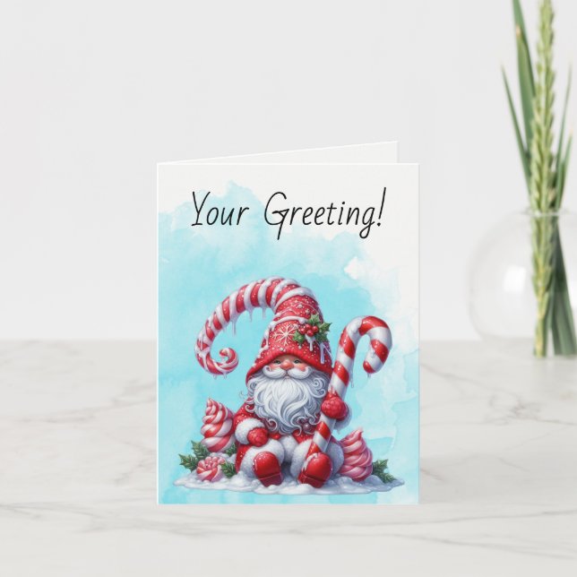 Tarjeta Festiva Crea tu propio Genoma de Navidades de menta de pim (Anverso)