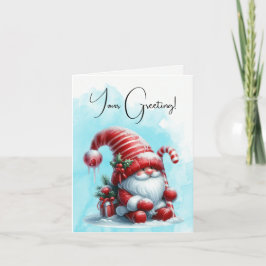 Tarjeta Festiva Crea tu propio Gnome de Navidades de Peppermint Fl