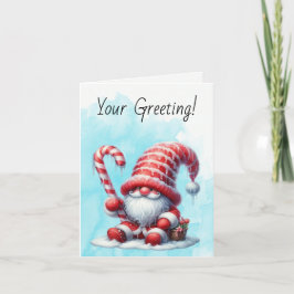 Tarjeta Festiva Crea tu propio Gnome de Navidades de Peppermint Me