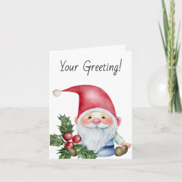 Tarjeta Festiva Crea tu propio Gnome de Navidades divertidos