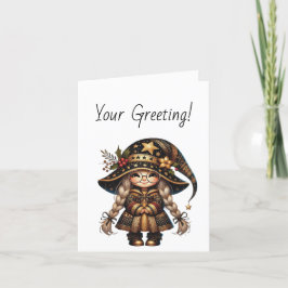 Tarjeta Festiva Crea tu propio Gnome de Navidades mágicos