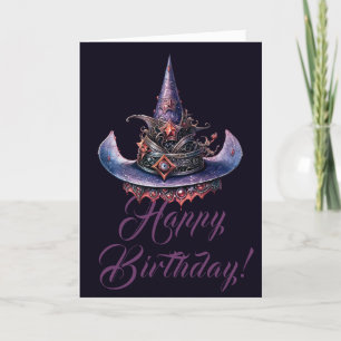 Tarjeta Festiva Crea tu propio Gorra de brujas celestes Naranja pú