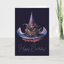 Tarjeta Festiva Crea tu propio Gorra de brujas celestes Naranja pú