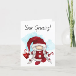 Tarjeta Festiva Crea tu propio hogar de Navidades de cacao