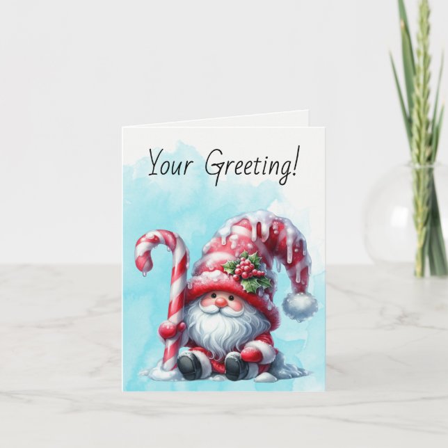 Tarjeta Festiva Crea tu propio hogar de Navidades de hierbabuena (Anverso)