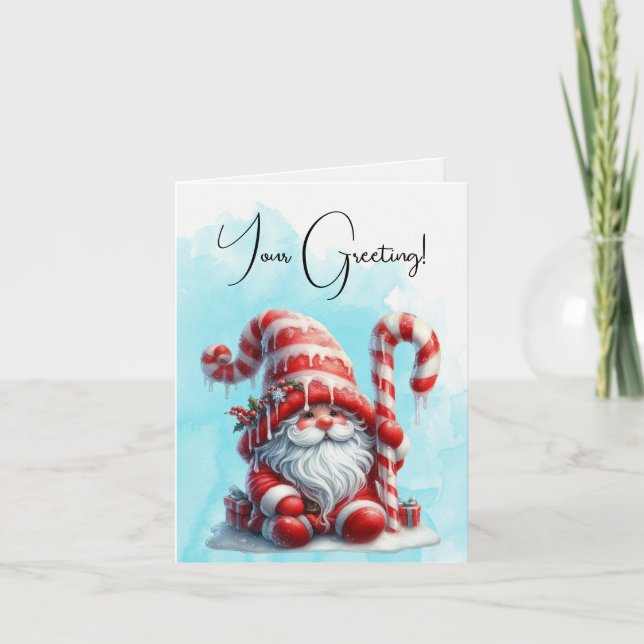 Tarjeta Festiva Crea tu propio hogar de Navidades de menta para pi (Anverso)